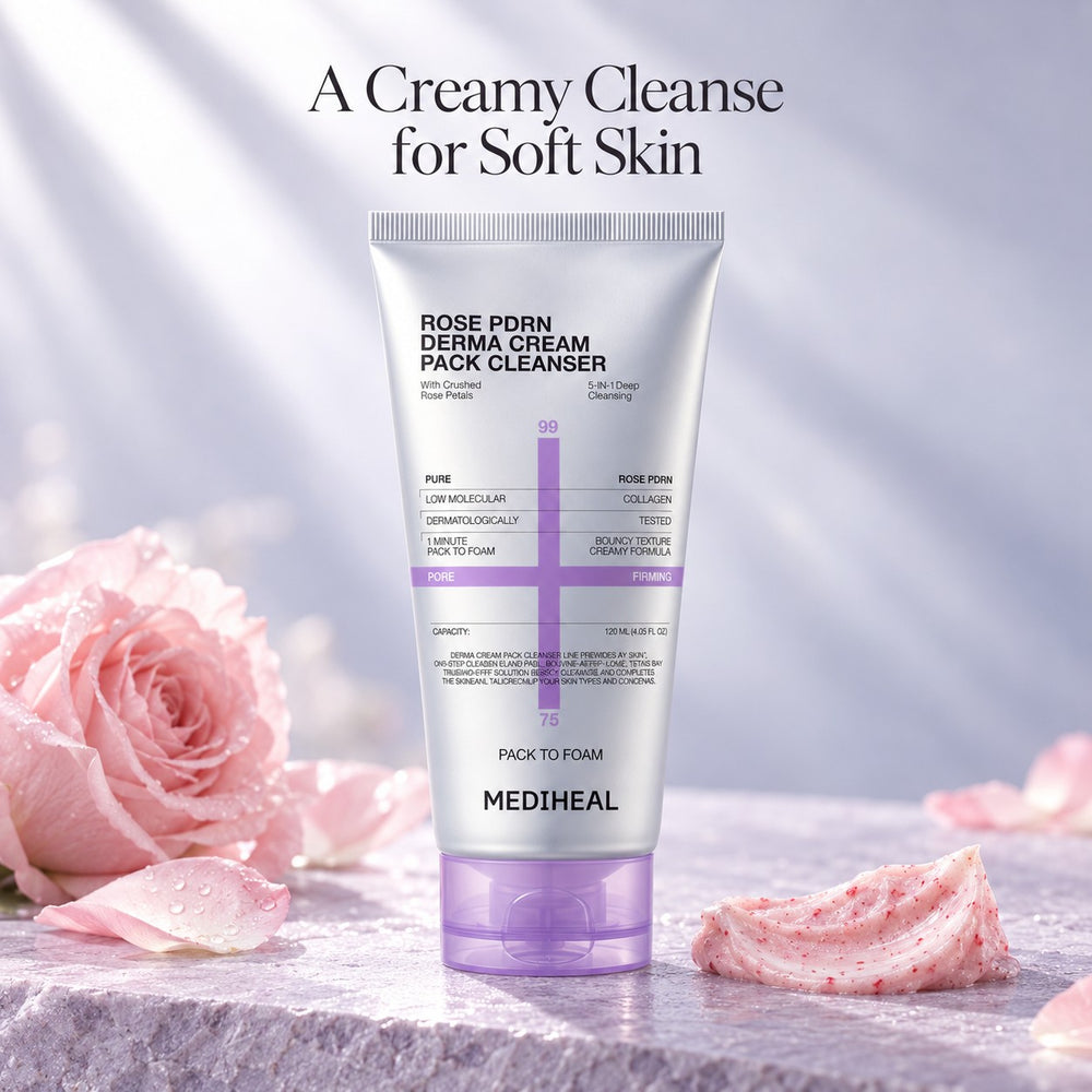 MEDIHEAL Rose PDRN Derma Cream Pack Cleanser 120ml