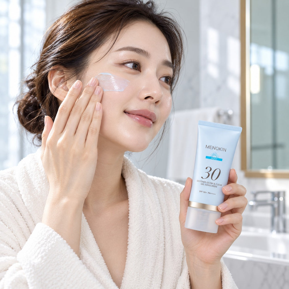 MENOKIN 30Seconds Glow and Clear Gel Sunscreen Moist SPF 50+ PA++++ 50ml