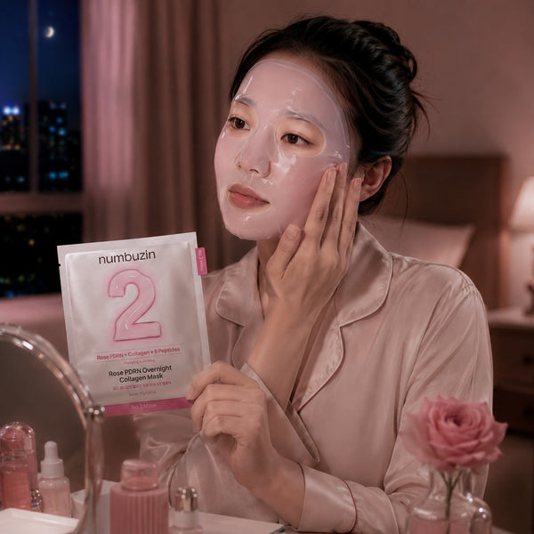 numbuzin No.2 Rose PDRN Overnight Collagen Mask 4 Sheets