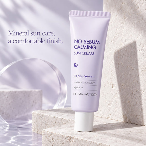 DERMA FACTORY No-Sebum Calming Sun Cream SPF50+ PA++++ 50g