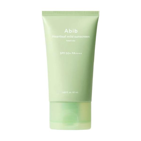 [Abib] Crème solaire apaisante Heartleaf Mild Sunscreen SPF50+ PA++++ 50 ml