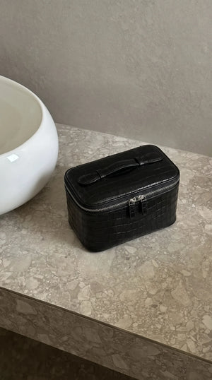 Black Croc Vanity Case