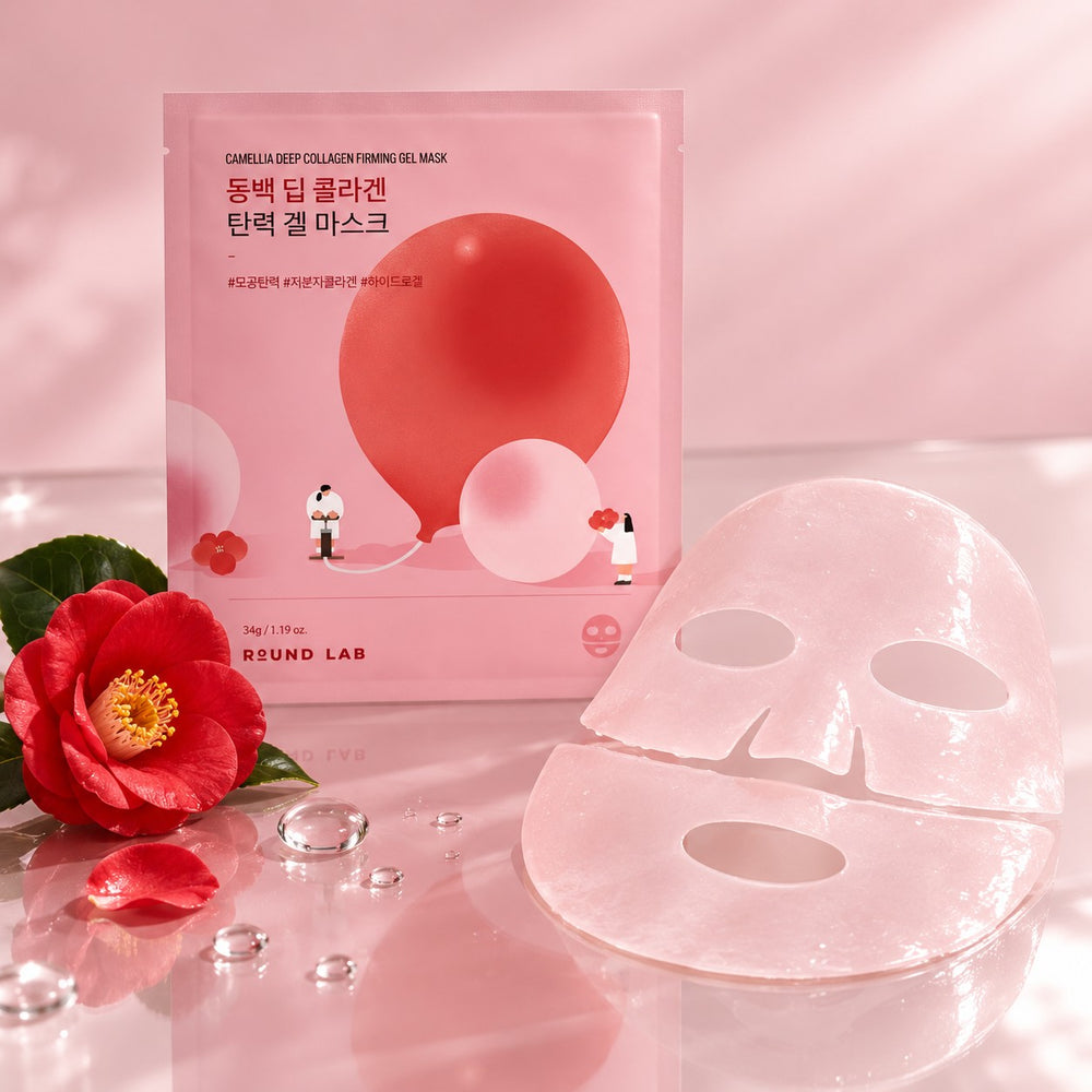 ROUND LAB Camellia Deep Collagen Firming Gel Mask 4 Sheets