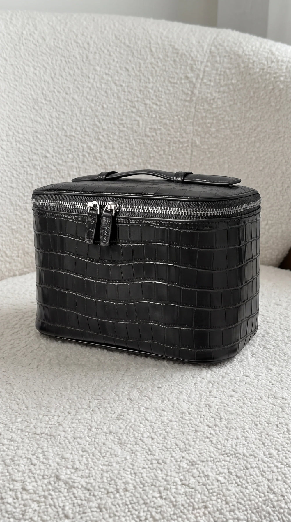 Black Croc Vanity Case