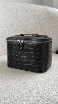 Black Croc Vanity Case