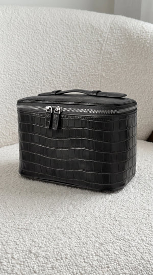 Black Croc Vanity Case