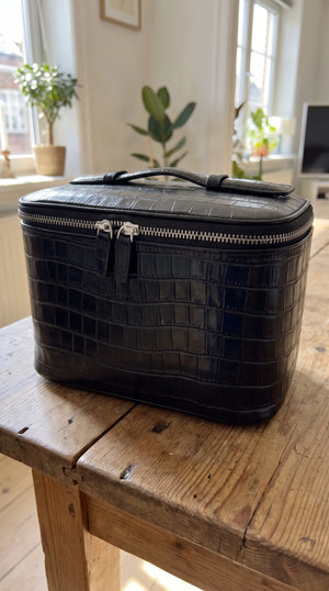 Black Croc Vanity Case