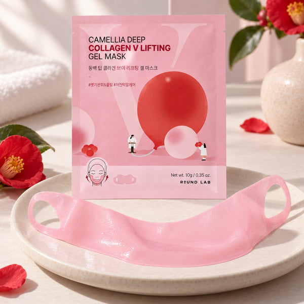ROUND LAB Camellia Deep Collagen V Lifting Gel Mask 4 Sheets