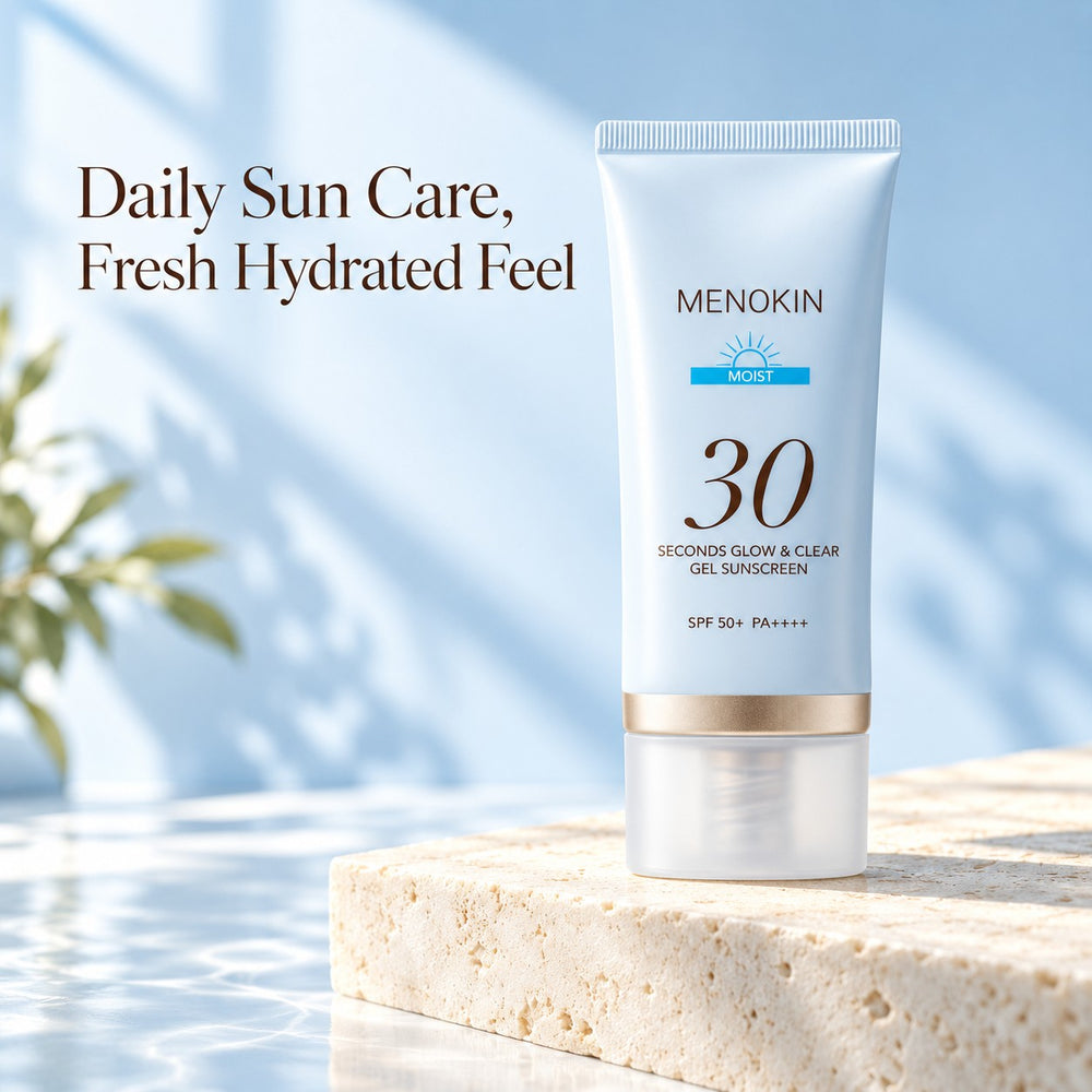 MENOKIN 30Seconds Glow and Clear Gel Sunscreen Moist SPF 50+ PA++++ 50ml