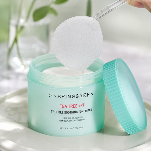 BRINGGREEN Tea Tree Cica Trouble Soothing Toner Pad 90 Pads