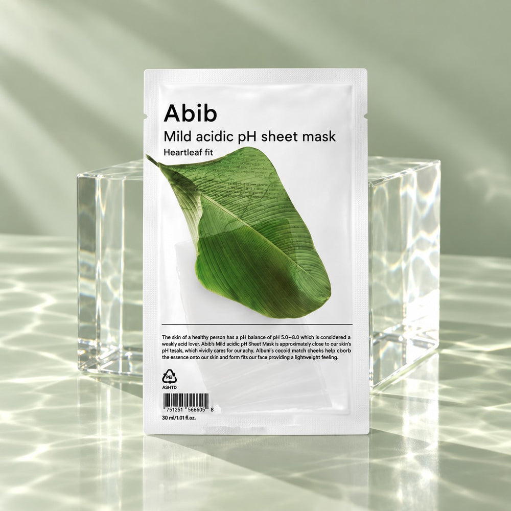 Abib Mild Acidic pH Sheet Mask Heartleaf Fit 10 Sheets