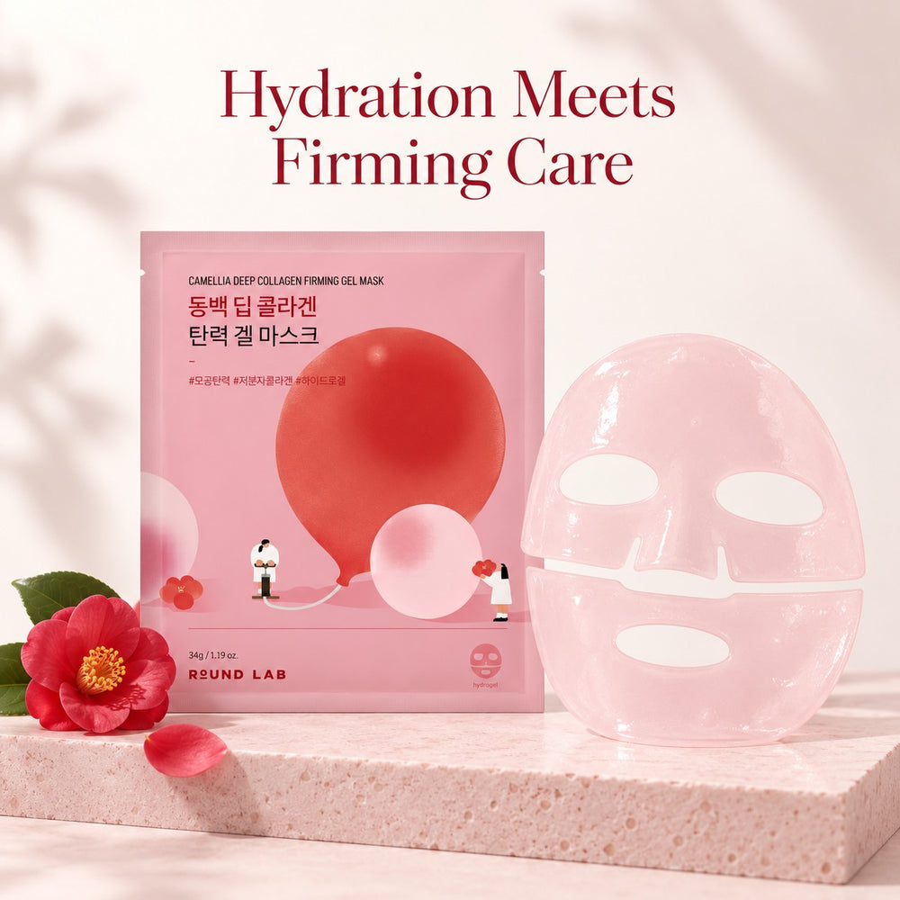 ROUND LAB Camellia Deep Collagen Firming Gel Mask 4 Sheets