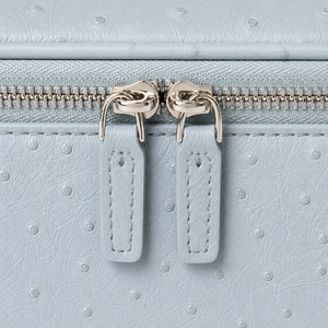 Baby Blue Ostrich Vanity Case