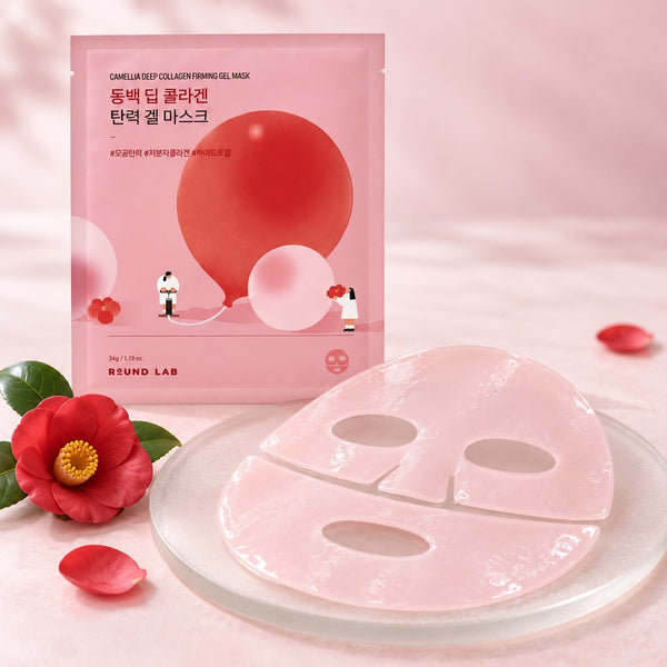 ROUND LAB Camellia Deep Collagen Firming Gel Mask 4 Sheets