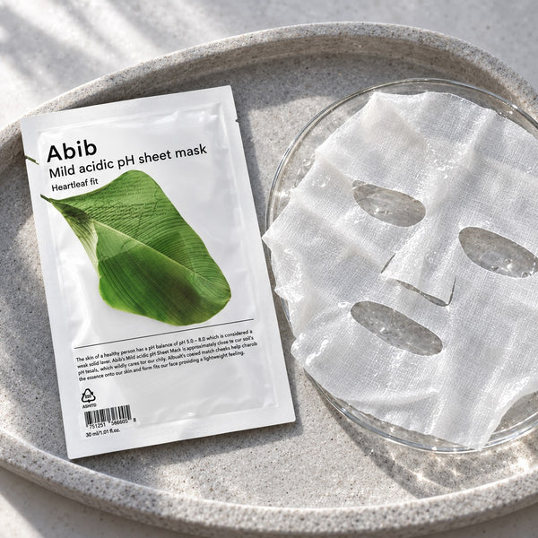 Abib Mild Acidic pH Sheet Mask Heartleaf Fit 10 Sheets