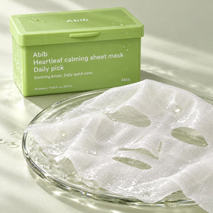 Abib Heartleaf Calming Sheet Mask Daily Pick 30 Sheets