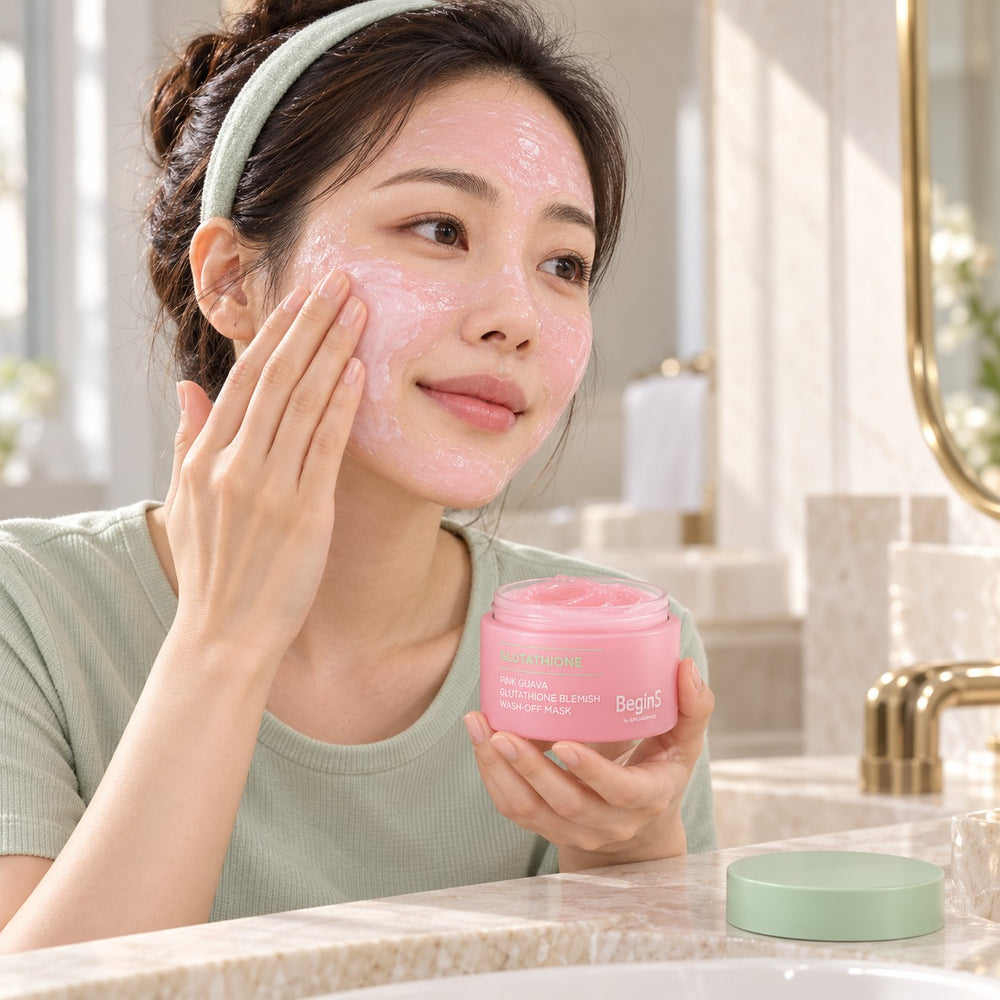 BeginS by JUNGSAEMMOOL Pink Guava Glutathione Blemish Wash-off Mask 90g