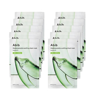 Abib Madecassoside Soothing Sheet Mask Essential Fit 10 Sheets