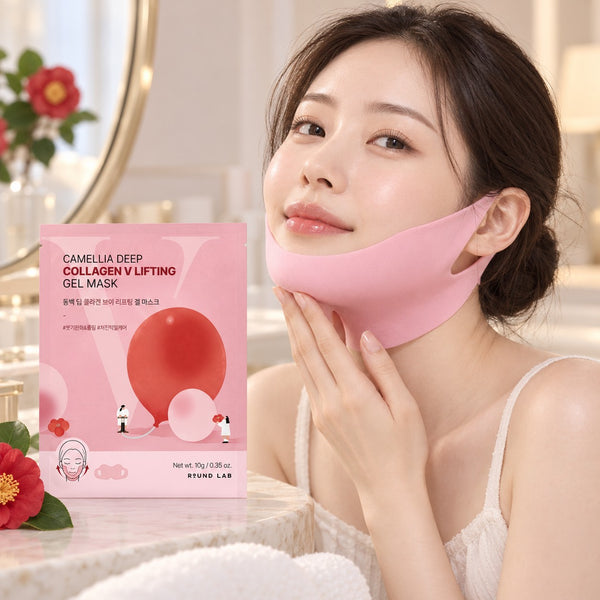 ROUND LAB Camellia Deep Collagen V Lifting Gel Mask 4 Sheets