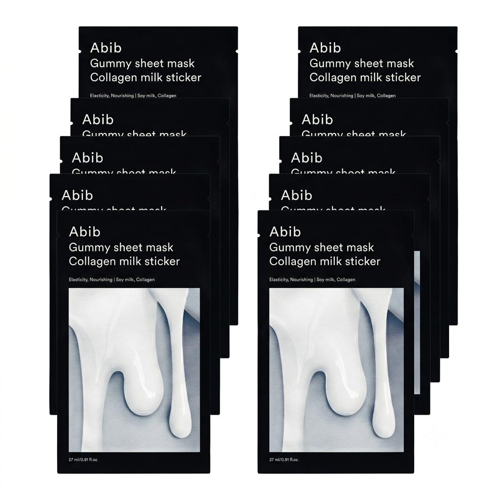 Abib Gummy Sheet Mask Collagen Milk Sticker 10 Sheets
