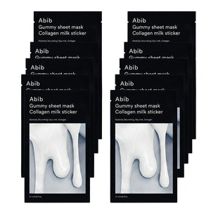 Abib Gummy Sheet Mask Collagen Milk Sticker 10 Sheets