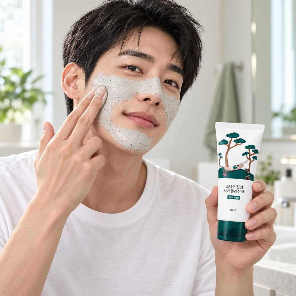 ROUND LAB For Men Pine Calming Cica Clay Pack 100ml