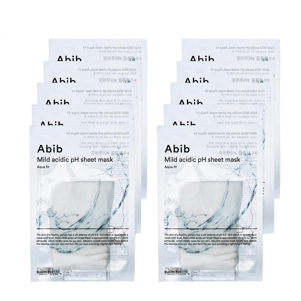 Abib Mild Acidic pH Sheet Mask Aqua Fit 10 Sheets