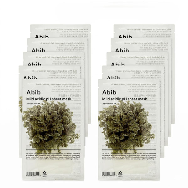Abib Mild Acidic pH Sheet Mask Jericho Rose Fit 10 Sheets