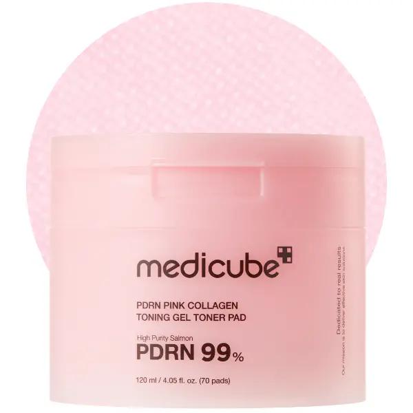 Medicube PDRN Pink Collagen Toning Gel Pad 70 pièces